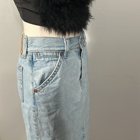 Levi’s White Wash Midi Side Slit Skirt size 27 - Picture 9 of 16